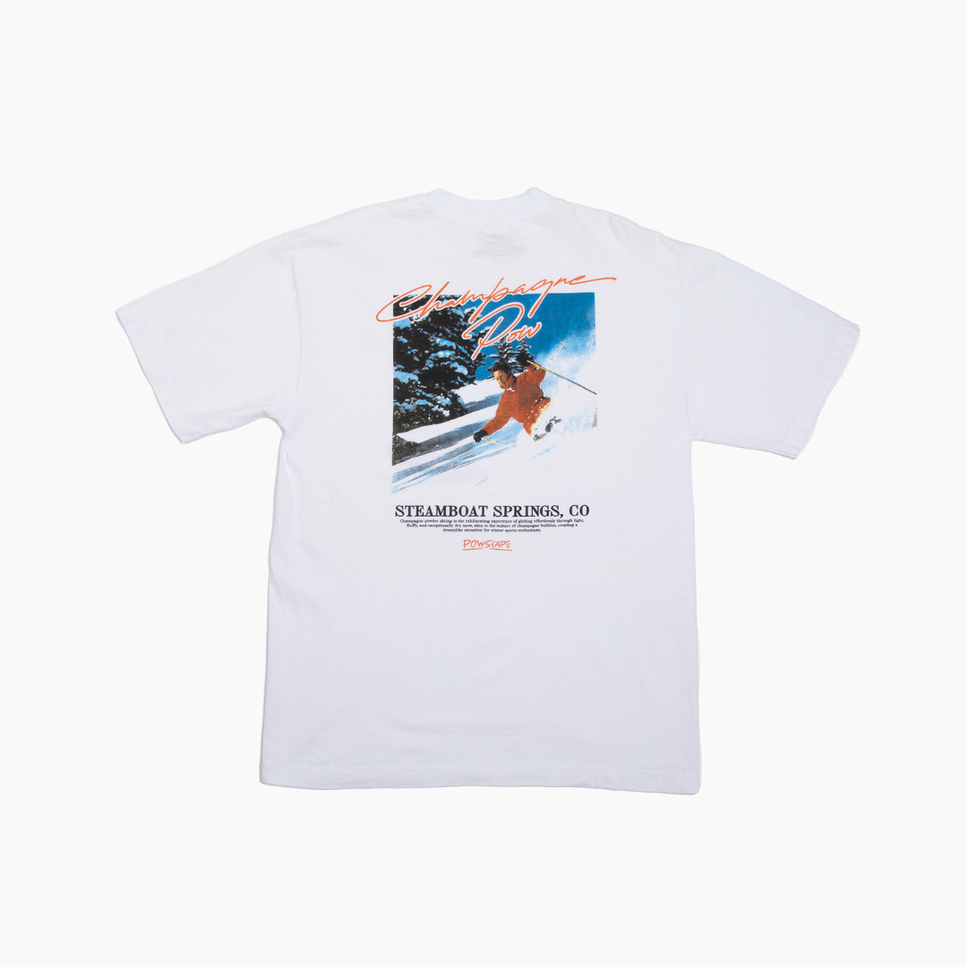 Champagne Pow Heavyweight Tee (White)